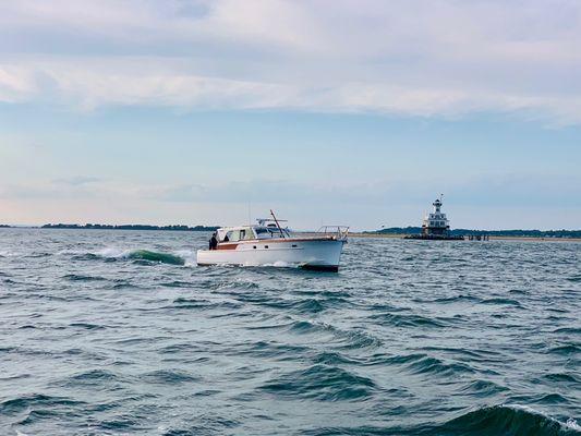 The North Star passing Bug Light. Photo by @laylasailing