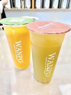 orange green tea | sugar cane lemonade