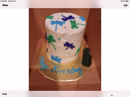 Dragonflies cake