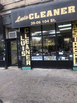 Store front of Luis Cleaners Tailor Shop