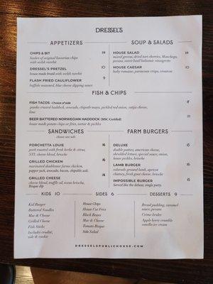 Here's the new menu!