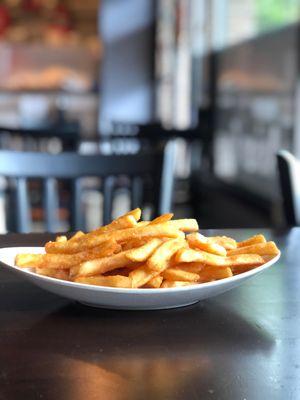 Our famous french fries on display! Try all of our crazy flavors like red-hot and brown sugar cinnamon.