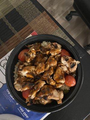 Grilled Jerk Chicken Kabob Bowl - just ok