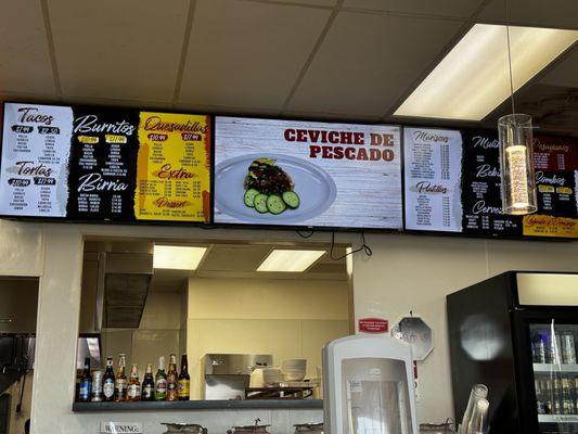 Menu display.