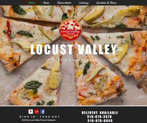 Webpage created for Locust Valley Pizzeria.  check this site at www.locustvalleypizzeria.com