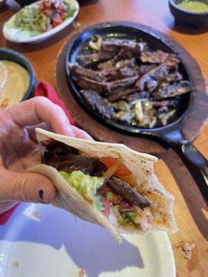 Beef fajitas