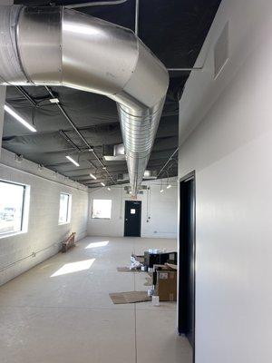 Commercial ductwork install.