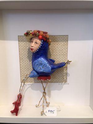 Anthropomorphic mixed media bird