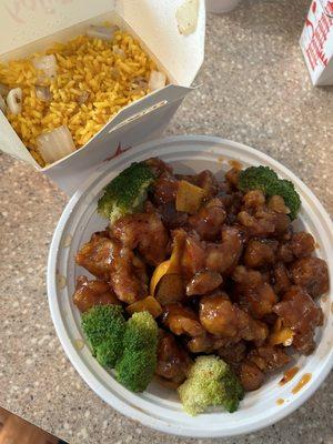 Orange Chicken with fried rice