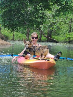 Puppy's first float