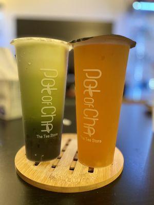 Thai Green Milk Tea, Assorted Fruit Green Tea