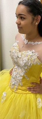 Custom Made Yellow Quinceañera Dress