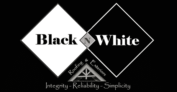 Black N White Roofing & Exteriors Logo