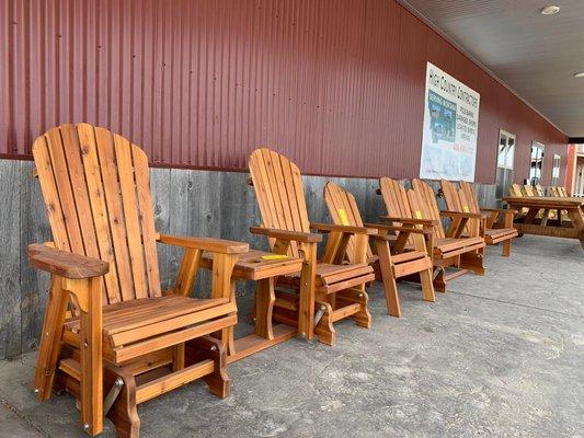 Western red cedar furniture!