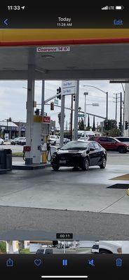 Gale and hacienda shell gas station.