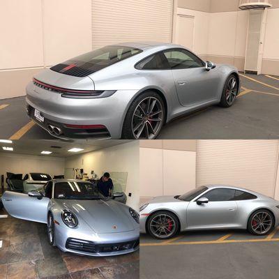 2021 Porsche 911 Windows Tint 3M Ceramic IR 15% All Around And Windshield 70%  3M Crystalline.