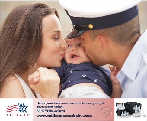 Yes we provide breast pumps for TRICARE Mamas!!