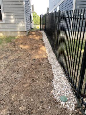 New French drain installation is moving water to where it belongs!