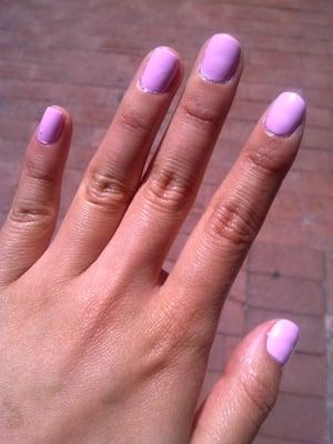 my shiny pink nails!