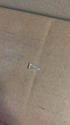 Glass shard found in laundry (not the only one)