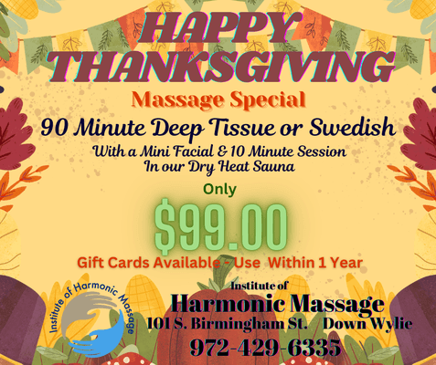 Thansgiving Massage