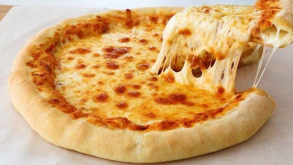 Three cheese pizza