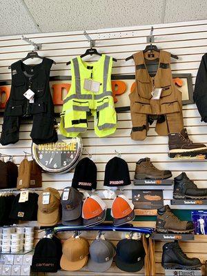 Vests, Work Boots, Carhartt Beanies and Hats