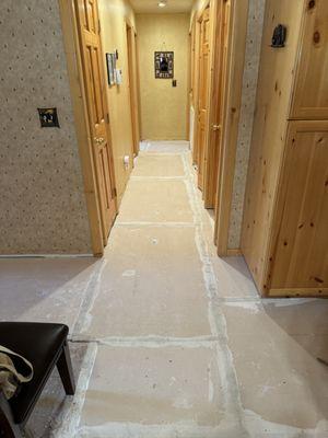 Cabin floor install