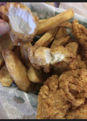 Chicken and fries