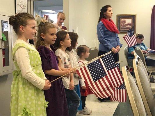 Young Patriots sharing music