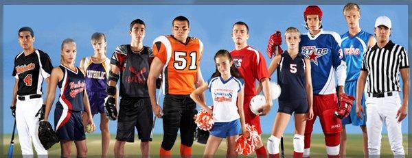 All school sports uniforms, bags, gear, etc...