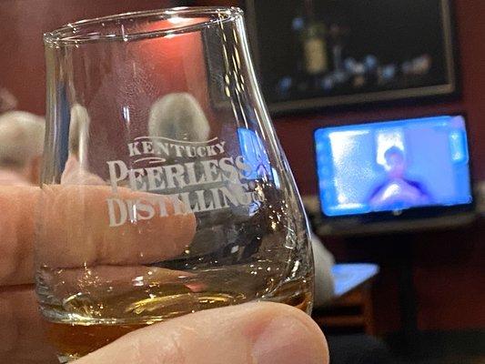 A Peerless Whiskey tasting with Master Distiller Caleb on Skype!