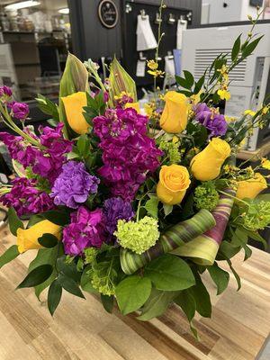 Beautiful bouquet, fast service friendly and helpful in achieving our want for a friend who was hurt.