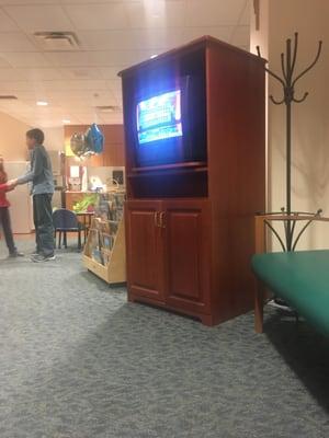 Tv in PICU waiting area