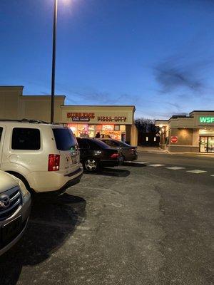 Pizza City store front - yeah I could've gotten a little closer but I didn't want to leave my fresh pie for too long!