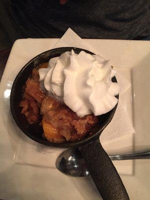 Wonderful peach cobbler and pecan pie.