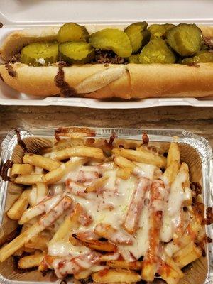 Cheesesteak ,wings, pizza fries