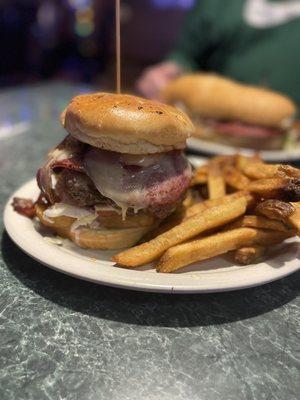 I don't remember the name of this burger but it had fried egg, fries and slaw on it, soooo good!!