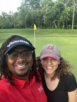 My wife and I at Paint Branch Golf Course.