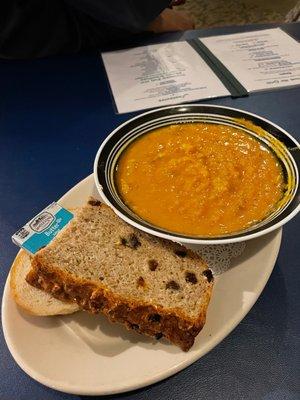 Soup of the day with their homemade and AWESOME Irish soda bread