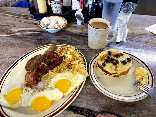 G's Super Breakfast! (Blueberries was extra $$)