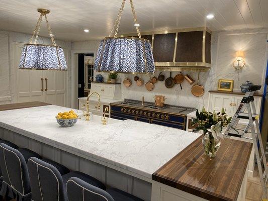 Custom marble walls and kitchen countertops