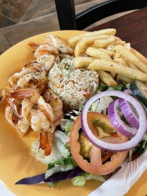 Grilled shrimp plate