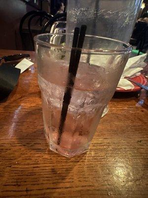 Vodka soda, light cranberry