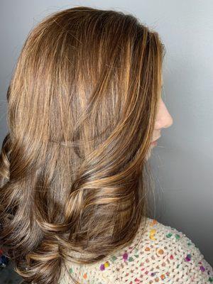 Gorgeous highlight and haircut by Matisse owner Farah!