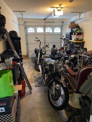 My garage is a safe place to keep my Harleys and other assorted items