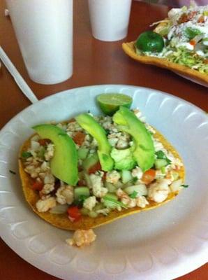 Ceviche tostada