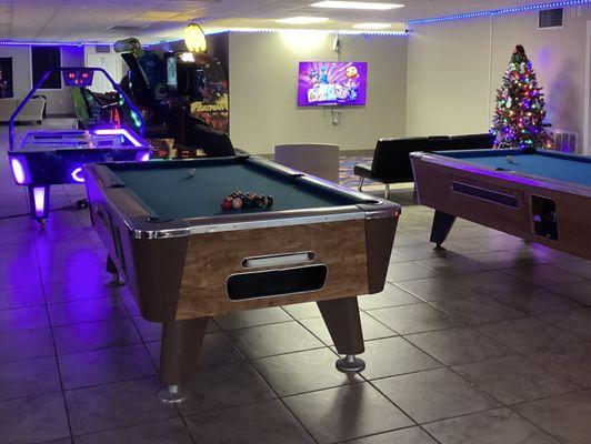 Pool and air hockey available