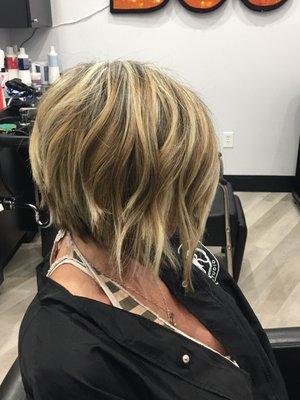 Hair by Rudy Rodriguez. Cut and Highlights.