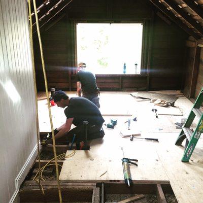 Adding master bath to 1909 house